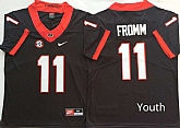 Youth Georgia Bulldogs 11 Jake Fromm Black Nike College Football Jersey,baseball caps,new era cap wholesale,wholesale hats
